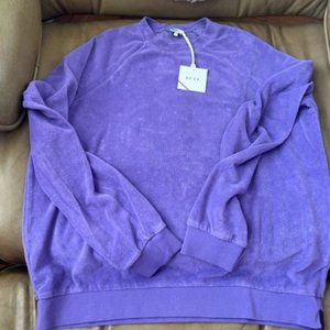 KULE The Terry Franny Sweatshirt Purple Sz Small